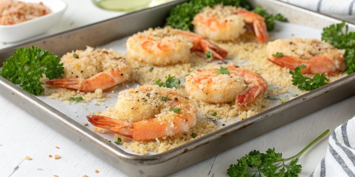 Baked Shrimp with Parmesan and Breadcrumbs